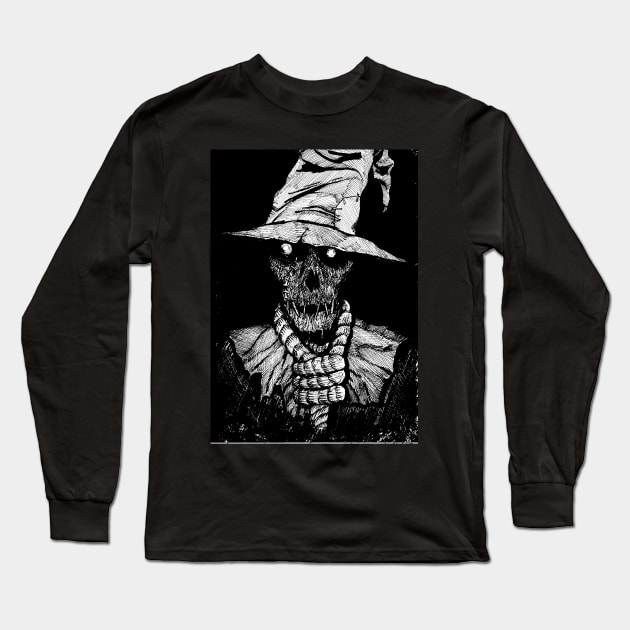 Scarecrow Long Sleeve T-Shirt by DarkArtiste